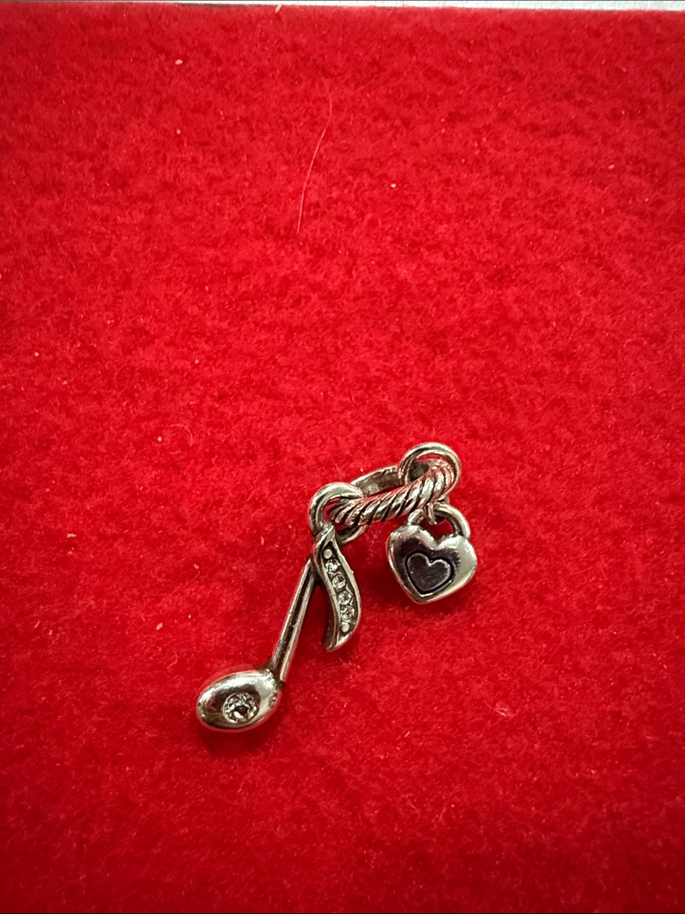 Brighton Sing-Along Music Note Charm J94662 Silver-Tone Heart